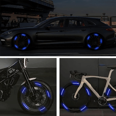 AUTOCOLLANT VOITURE - GlowWheel™ - Bleu - Chic Tuture