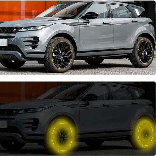 AUTOCOLLANT VOITURE - GlowWheel™ - Jaune - Chic Tuture
