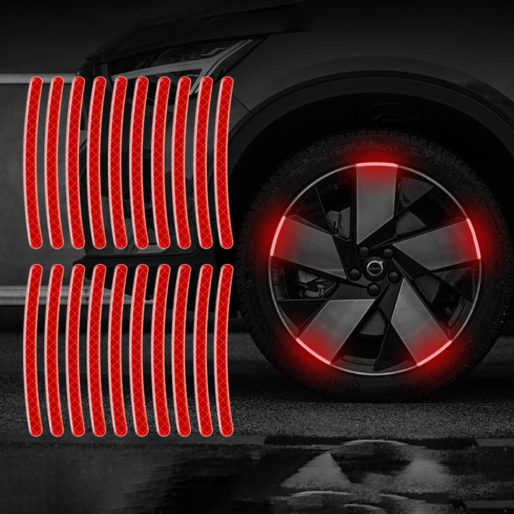 AUTOCOLLANT VOITURE - GlowWheel™ - Rouge - Chic Tuture