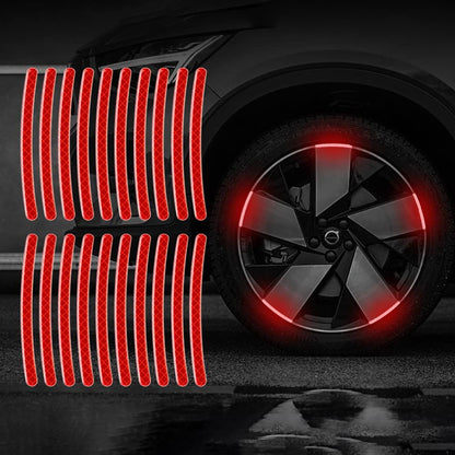 AUTOCOLLANT VOITURE - GlowWheel™ - Rouge - Chic Tuture