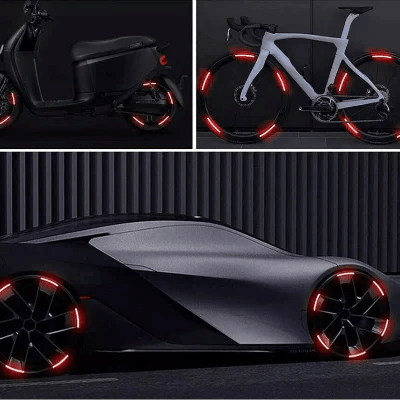 AUTOCOLLANT VOITURE - GlowWheel™ - Rouge - Chic Tuture